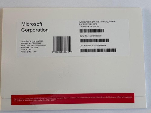 Microsoft windows server - microsoft, 2025