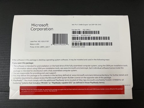 Dvd windows pro bit - windows, 64