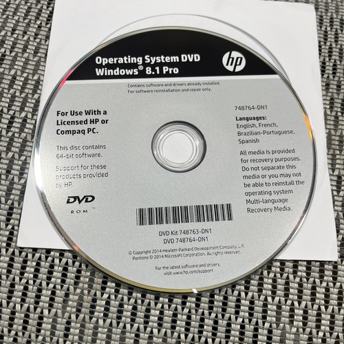 Sistema operativo dvd - hp,